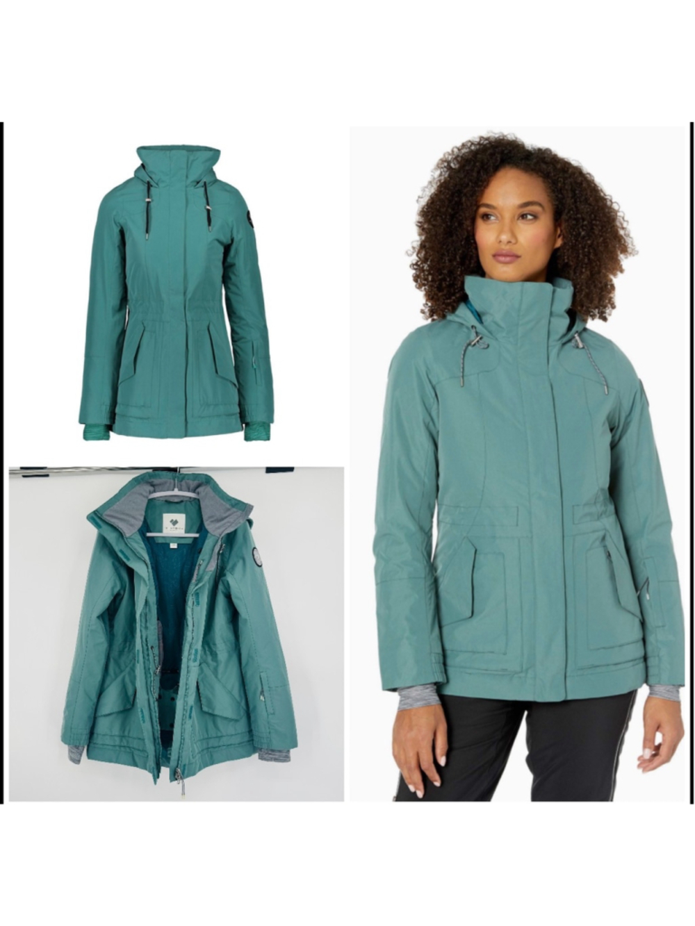Women's Obermeyer Liberta Ski Jacket Size 10 Aquarius Teal